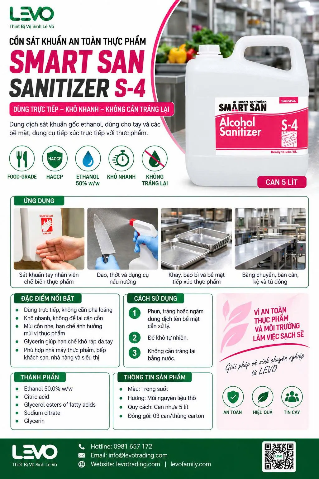 Smartsan Food Grade Alcohol Sanitizer S4