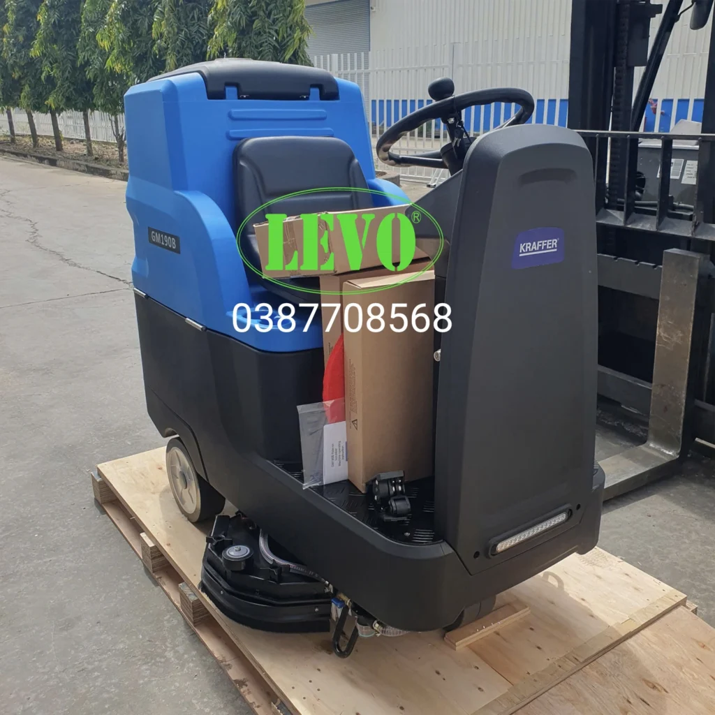 Xe lau chà sàn liên hợp ngồi lái dùng trong nhà xưởng Kraffer GM190B