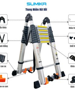 Thang nhôm rút đôi SUMIKA SK760D NEW